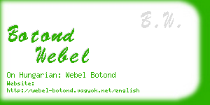 botond webel business card
